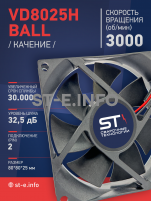 Вентилятор  VD8025H Ball (качения) 12V - st-e.info - Елец