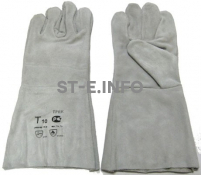 Перчатки-краги для сварщика пятипалые серые - st-e.info - Елец