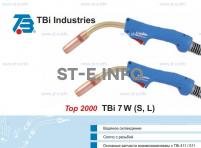 Горелка для полуавтоматической сварки TBi 7W-blue-ESW long, длина 5 метров - st-e.info - Елец